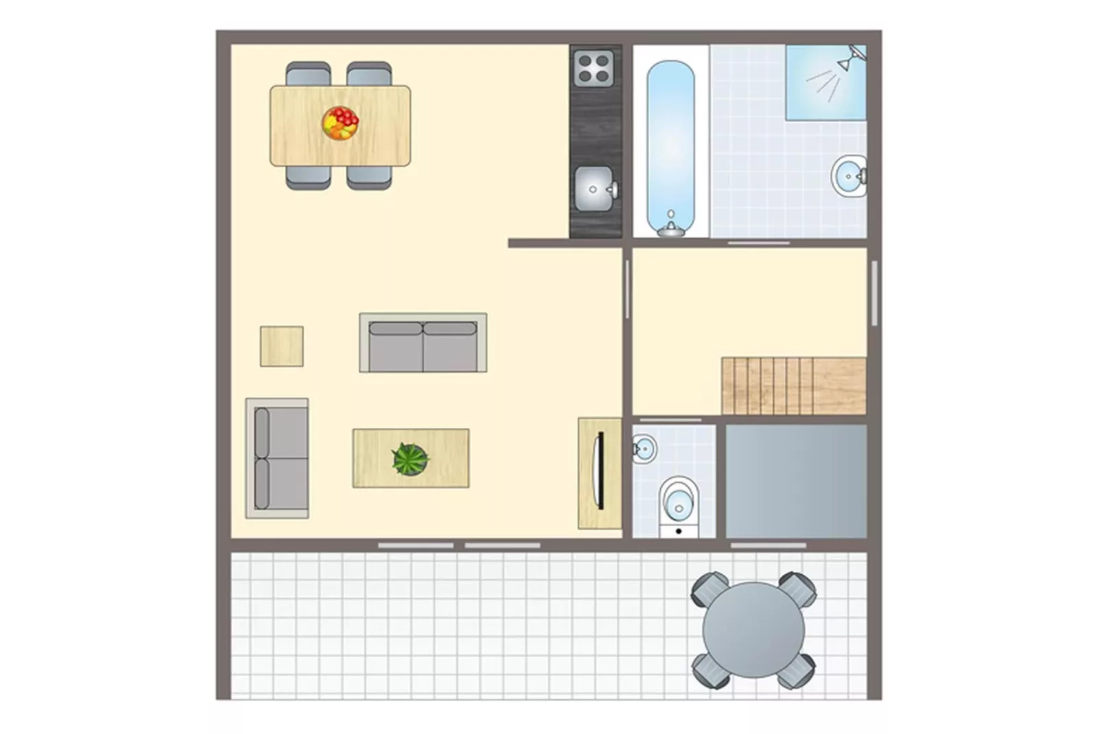 Bungalow 4B1 - Plattegrond