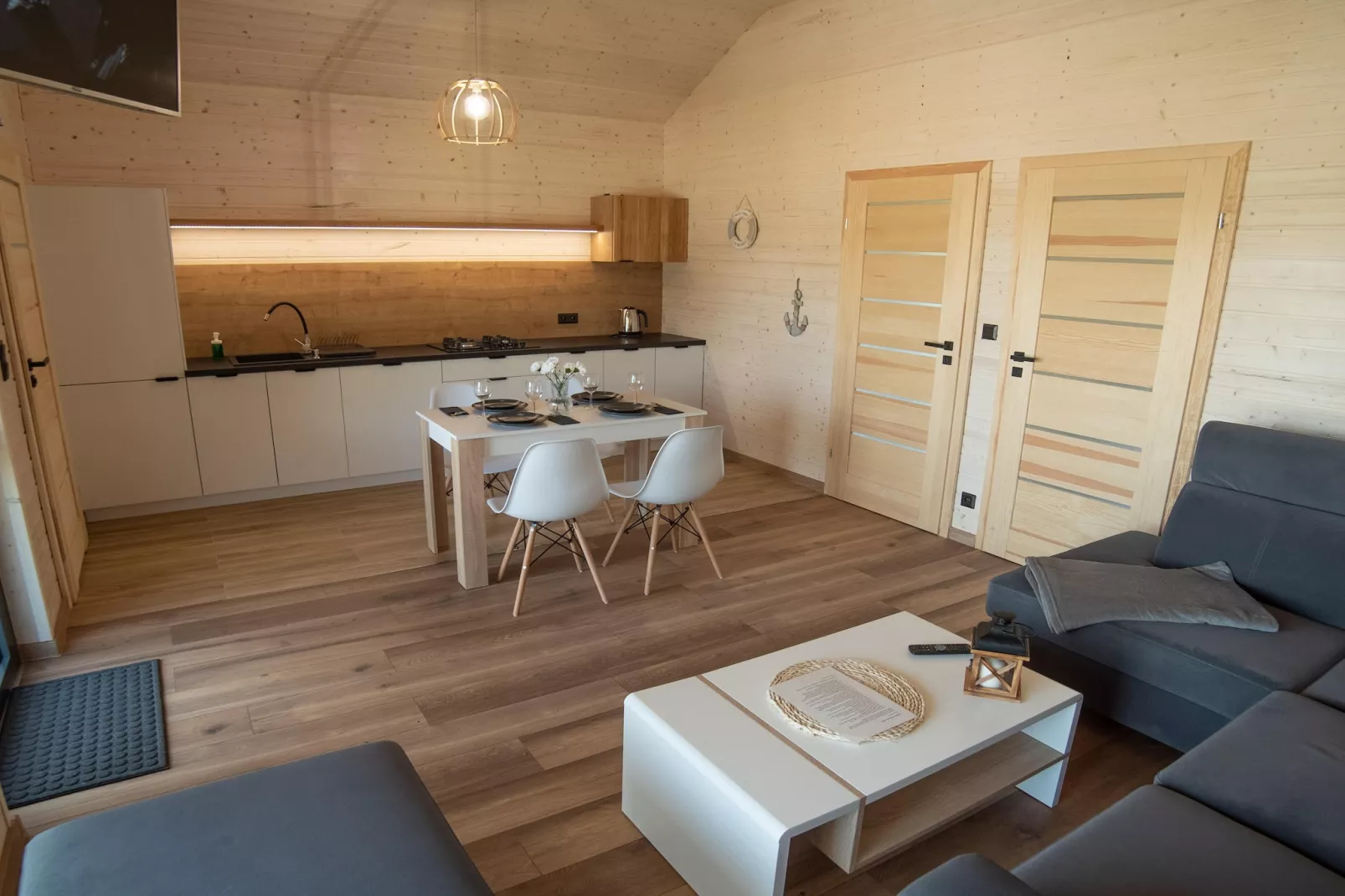 Skandynawskie domki letniskowe dla 4 osób Wicie-Woonkamer