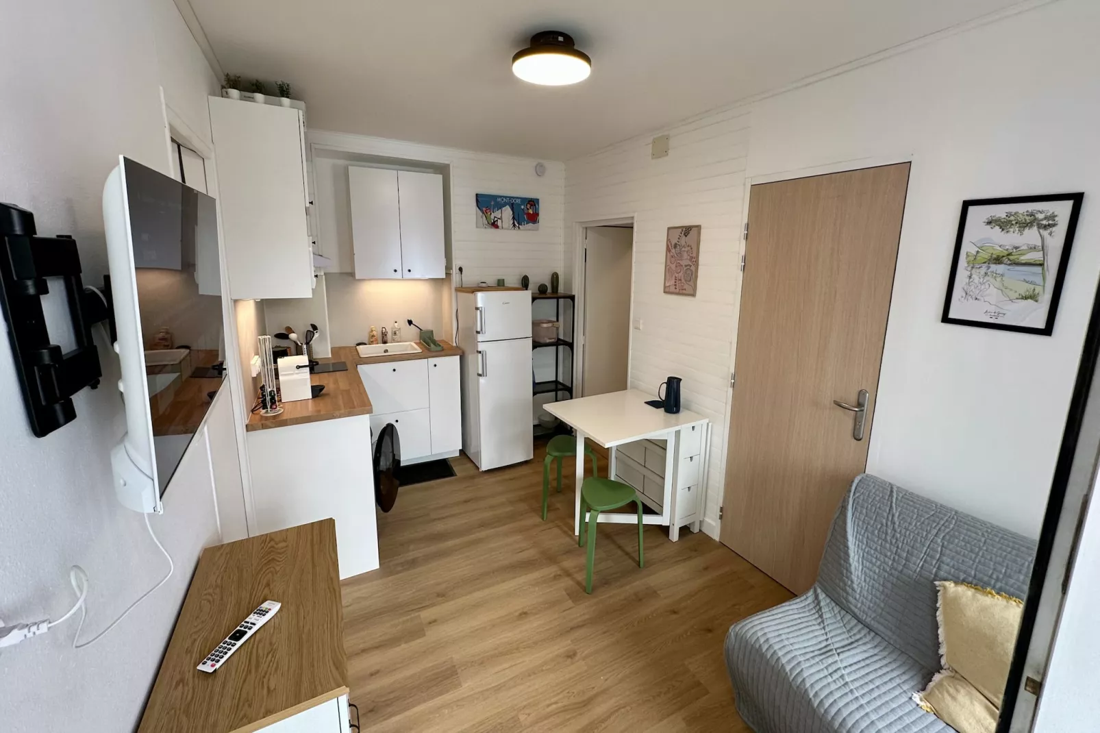 Le T2 Montlosier Le Mont Dore 4 pers-Woonkamer