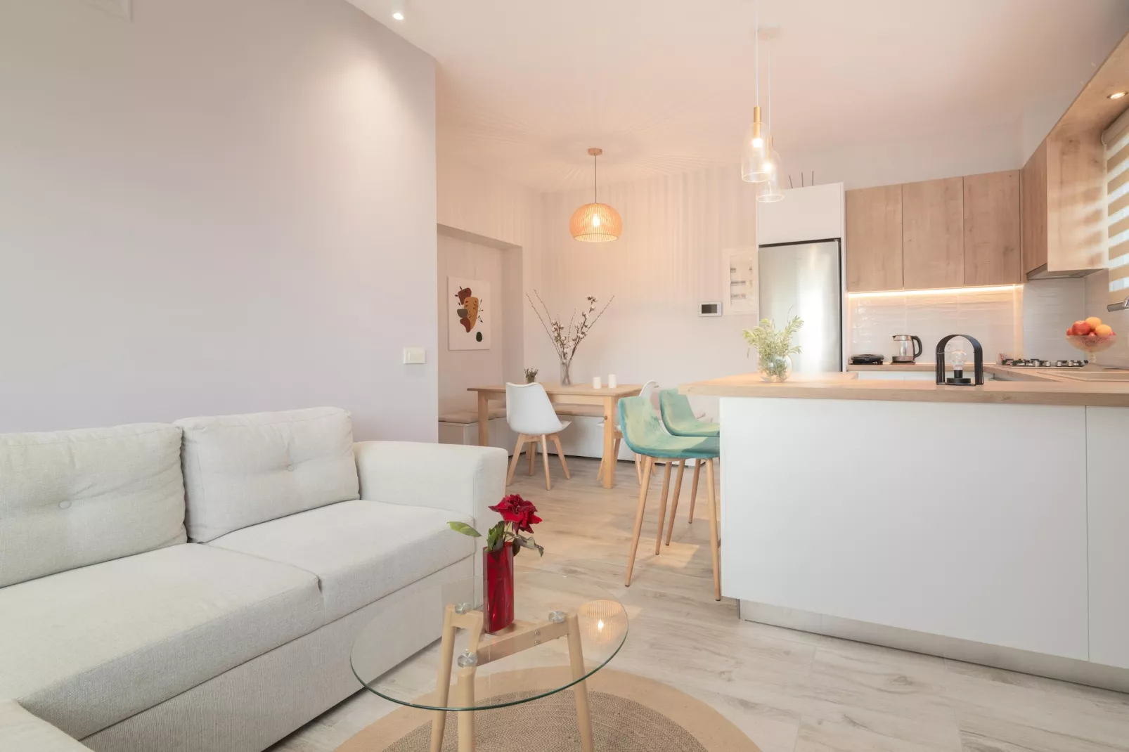 Andriana´s holiday apartments- 3 BR-Woonkamer