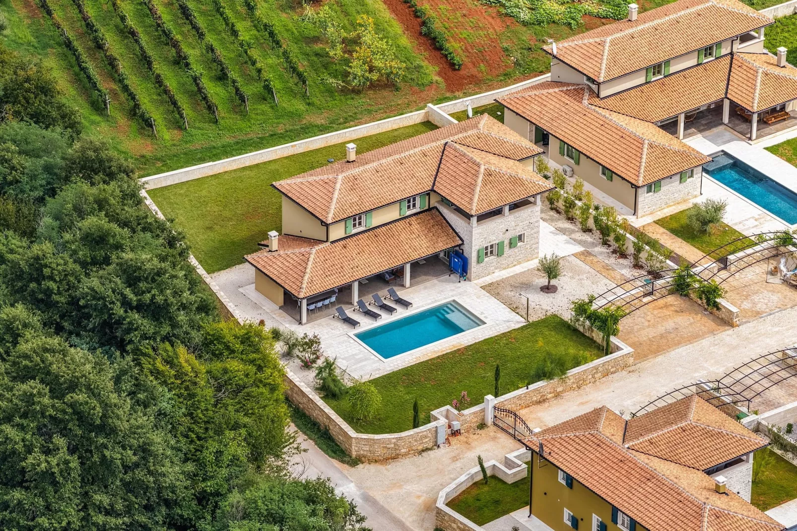 Villa Lunistra-Gebieden zomer 1km