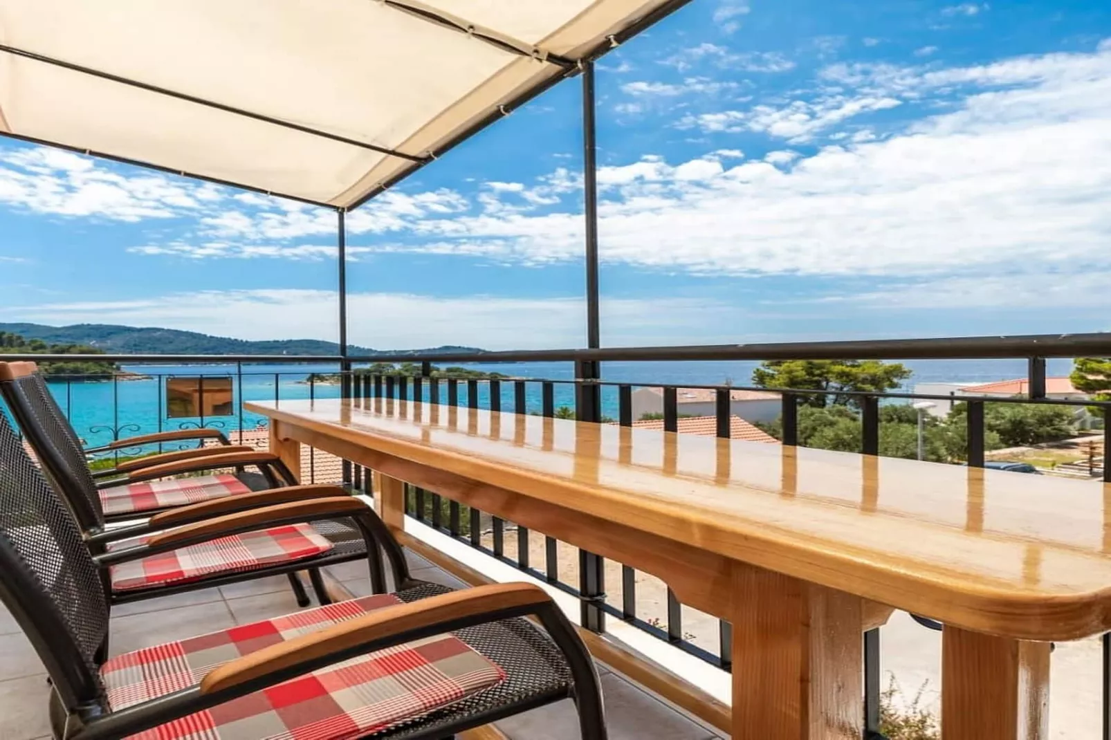 Apartments Fran-Two Bedroom Apartment with Balcony and Sea View ( Fran 2 )-Terrasbalkon