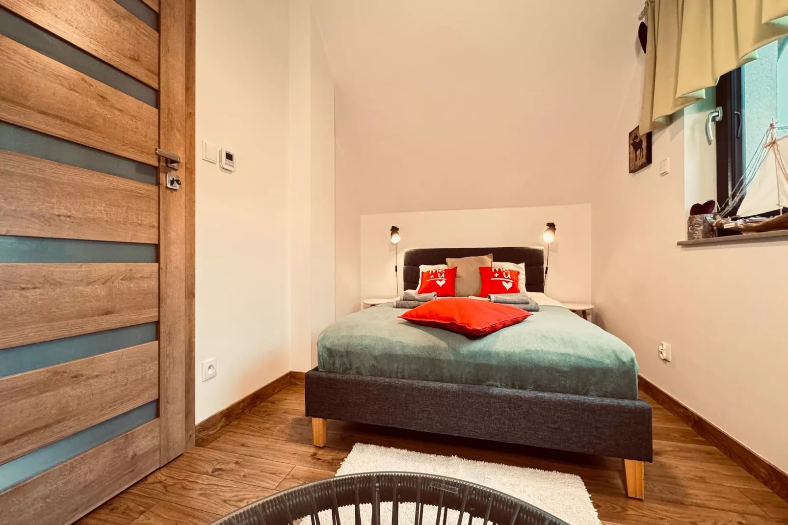 Dom wakacyjny Wilcza 12b dla 5 osób-Slaapkamer