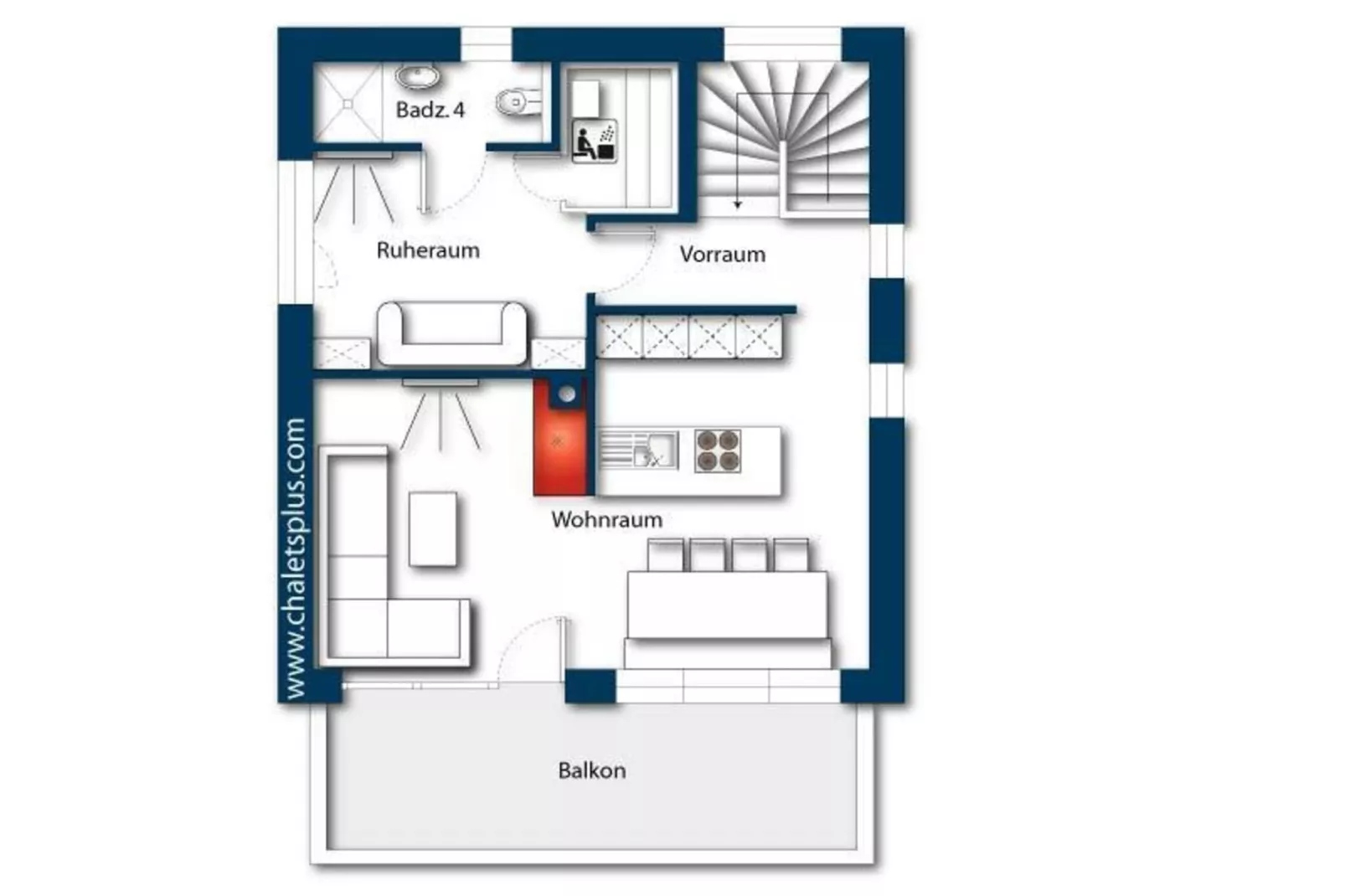 Nationalpark Chalet Schwarzes Hörndl - Plattegrond