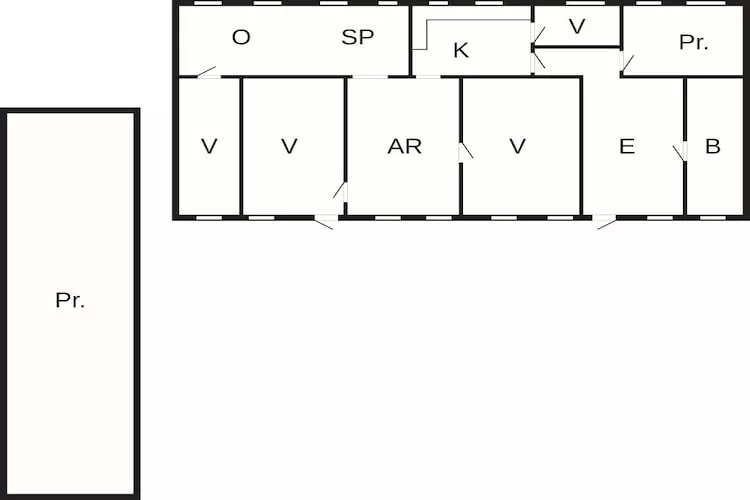 8 Personen vakantie huis in Roslev - Plattegrond