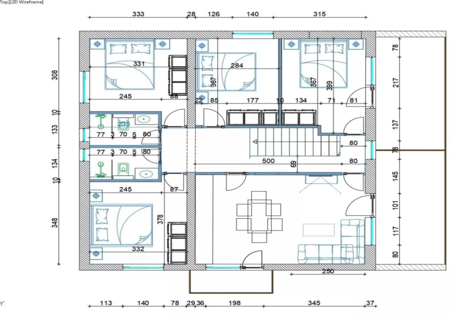 Four-Bedroom Apartment With Sea View - Badkamer