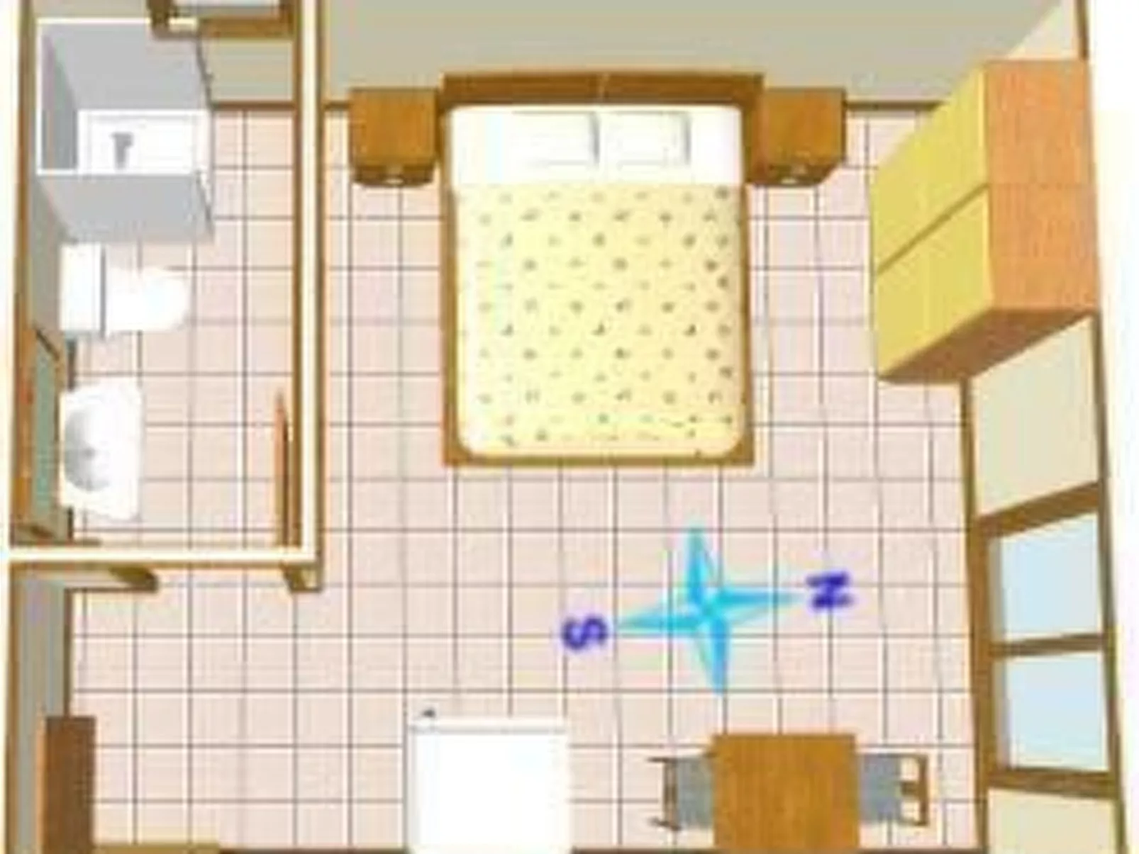 Ferienzimmer im zweiten Stock für zwei Personen