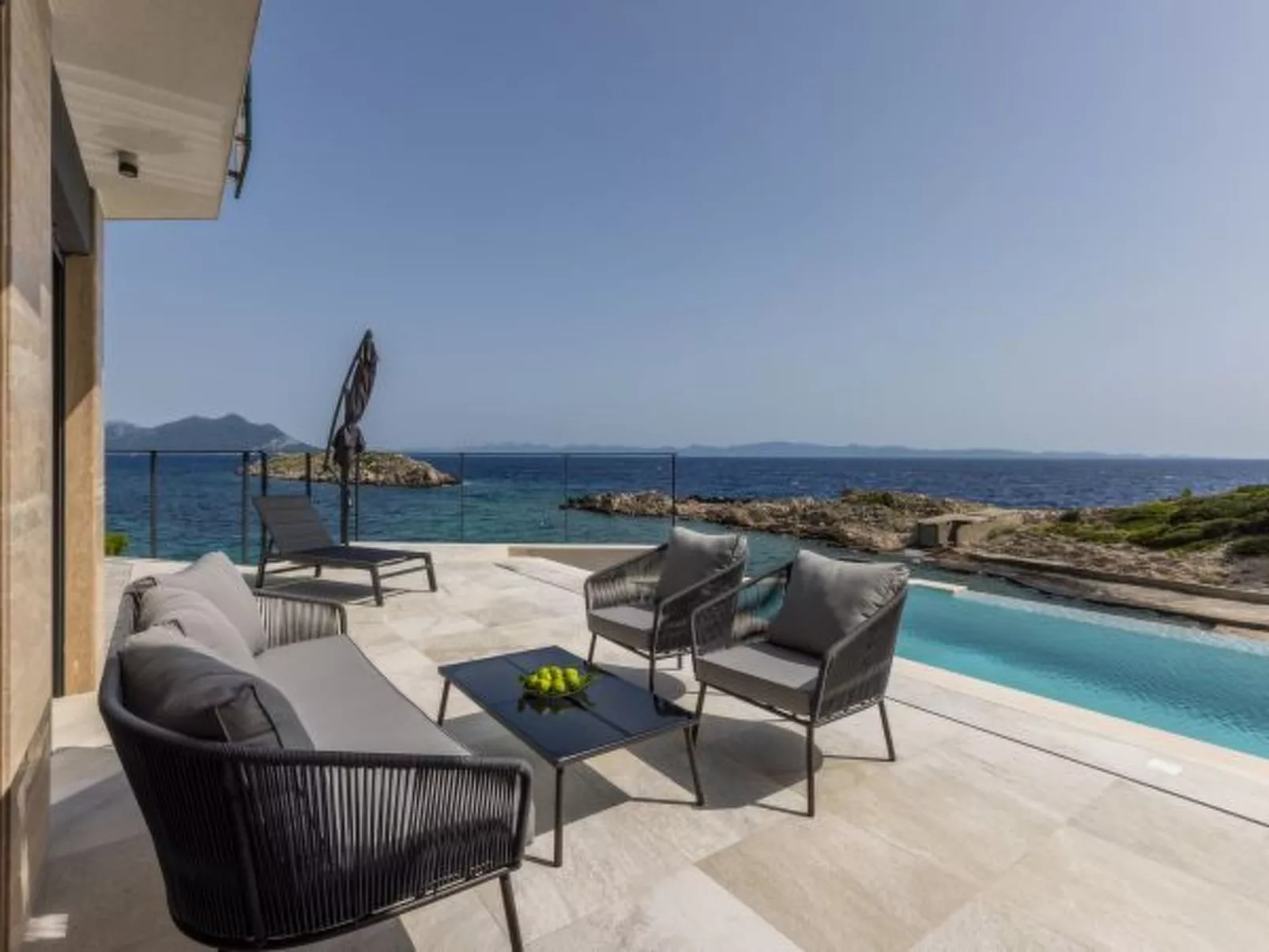 Beachfront villa Mare with seaview and pool