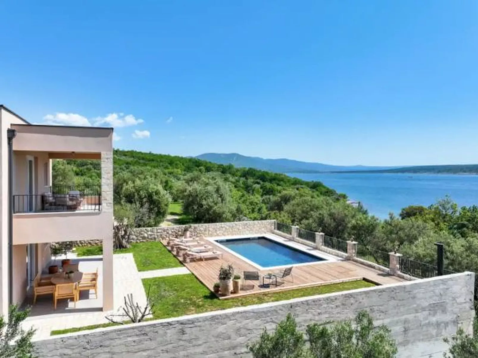 Seaview Villa Grota with swimming pool
