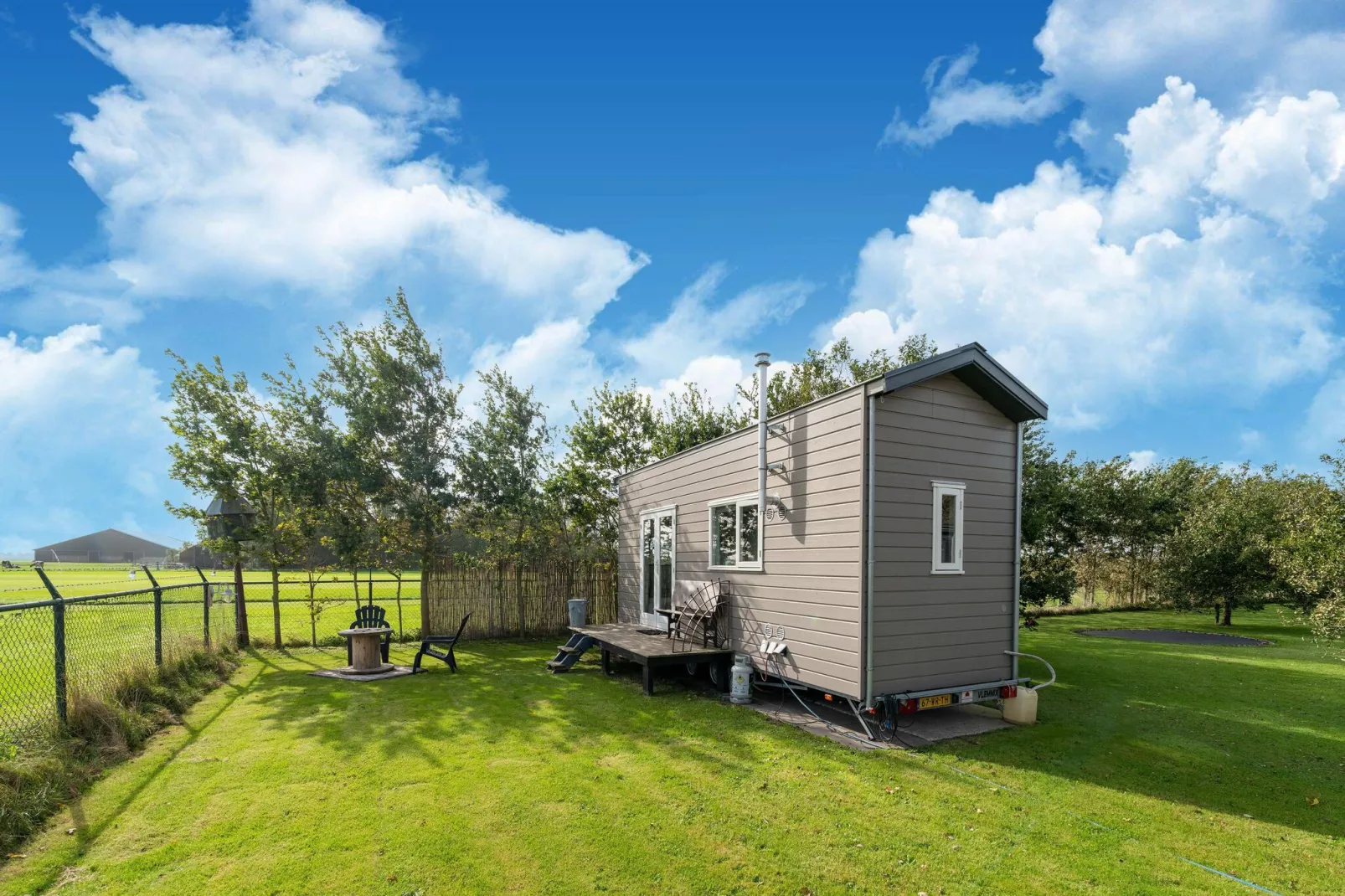 Tiny House-Buitenkant zomer