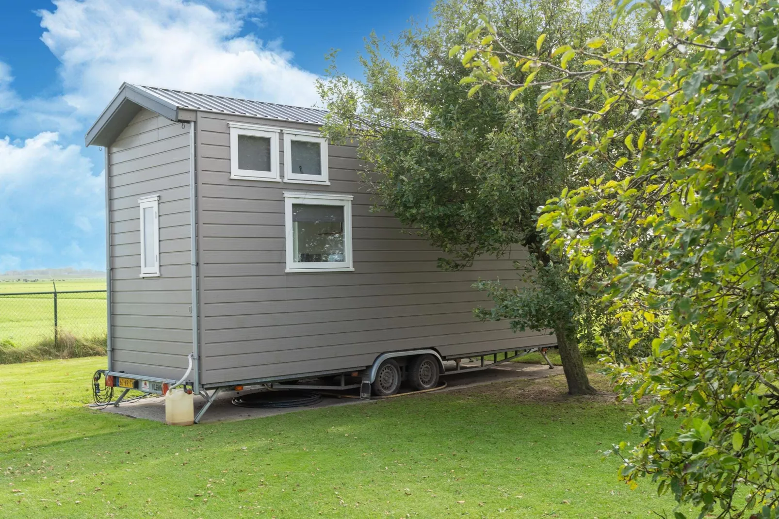 Tiny House-Buitenkant zomer