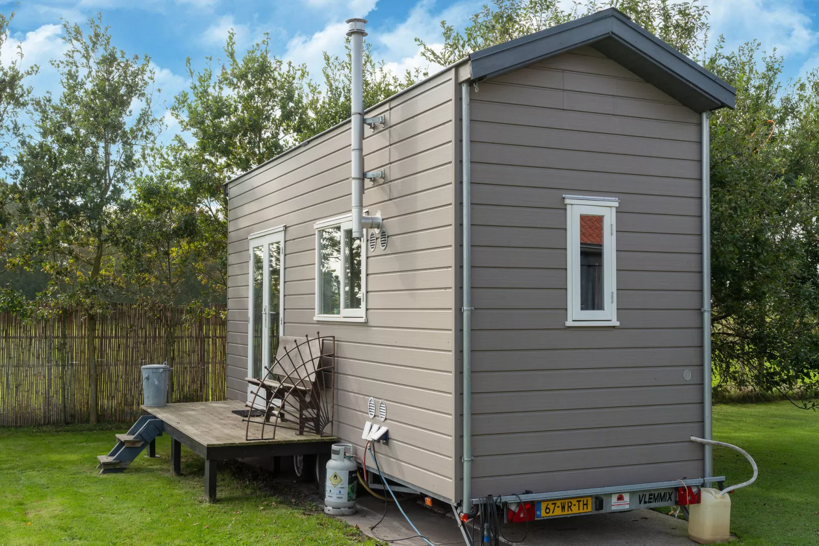 Tiny House-Buitenkant zomer