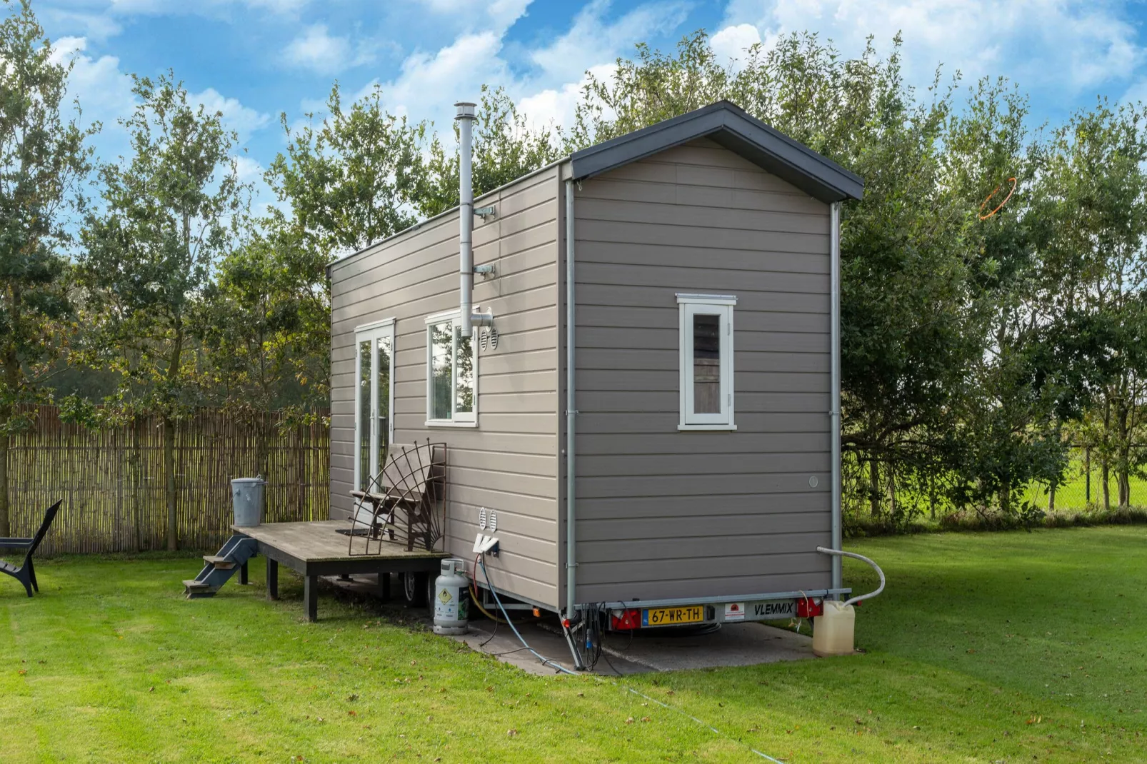 Tiny House-Buitenkant zomer