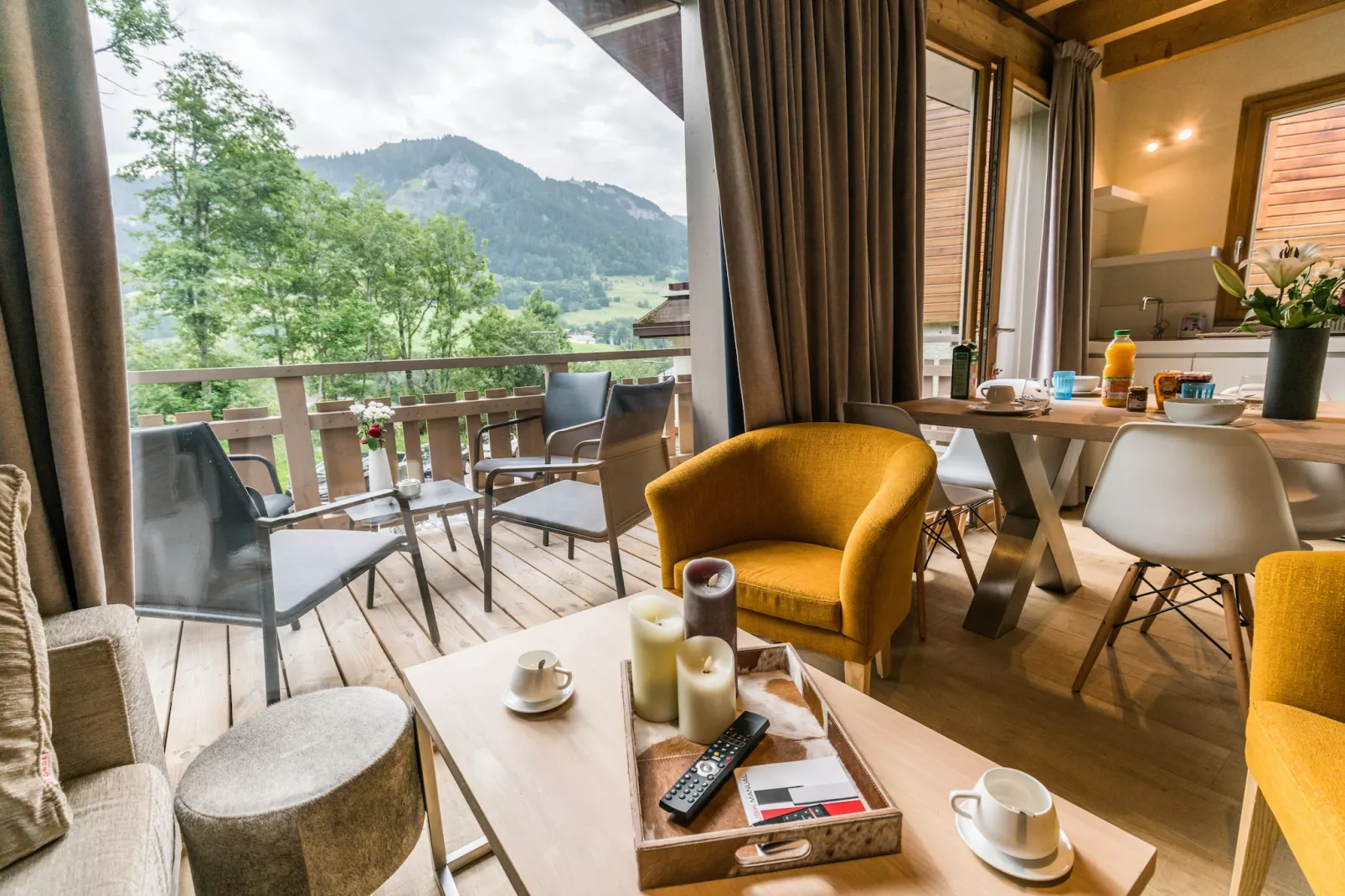 Les Portes de Megève 14 - Woonkamer