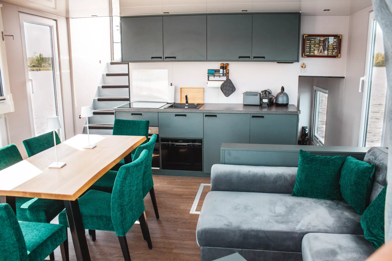 Hausboot Pankow - Woonkamer