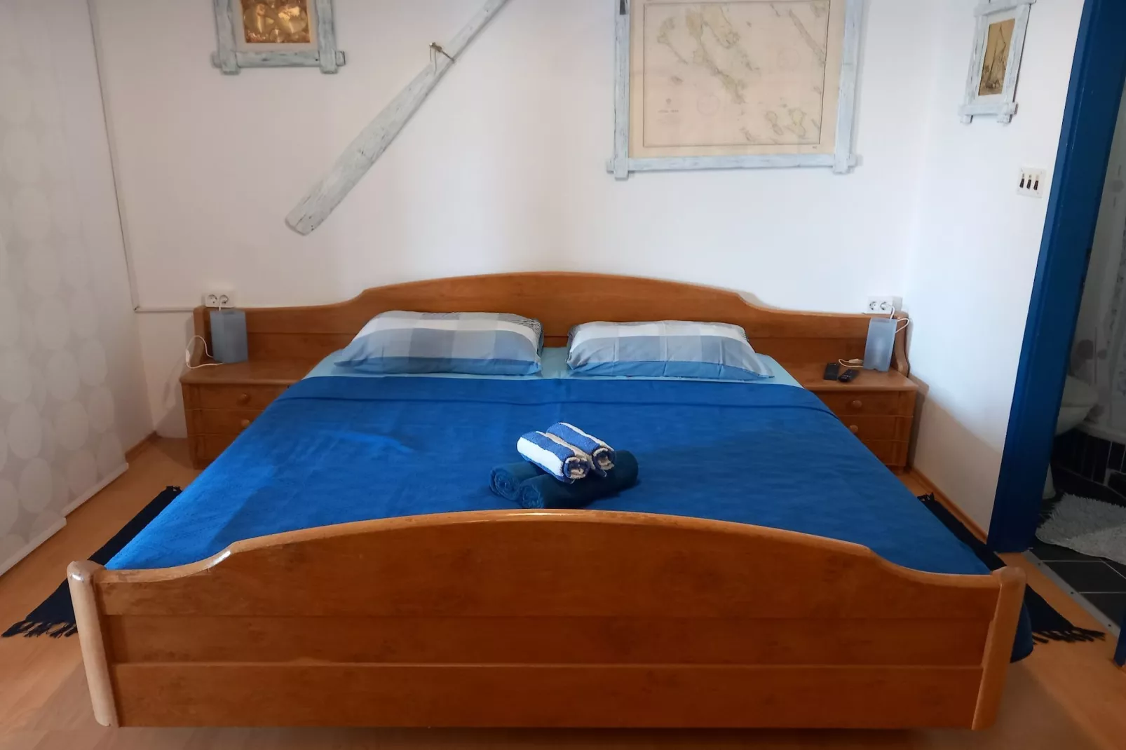 Guest House Green Corner Supetarska Draga - Studio Apartment with Terrace And Sea View - Slaapkamer