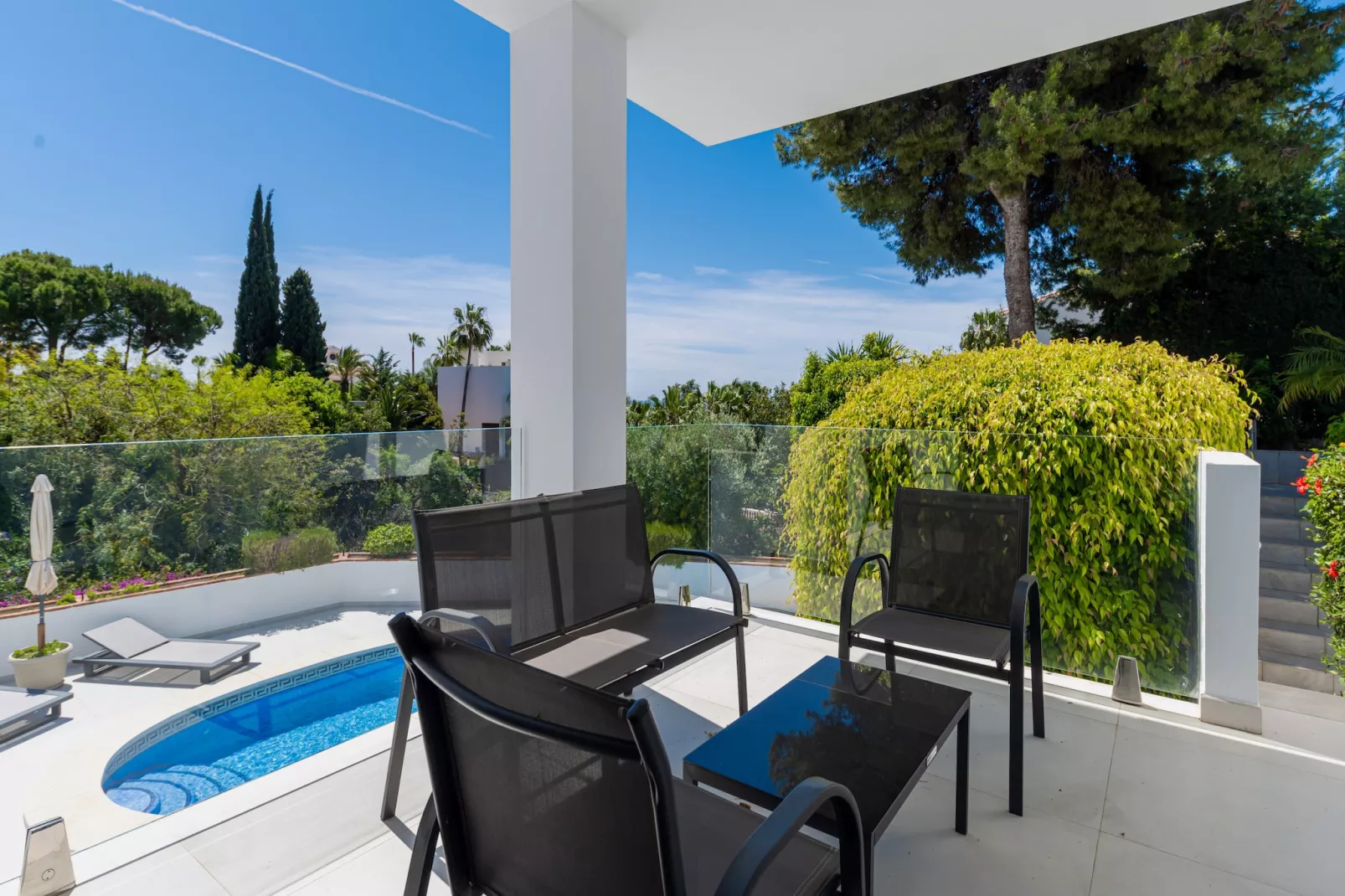 Elegant Villa with sea Views & Pool Marbella - Terrasbalkon