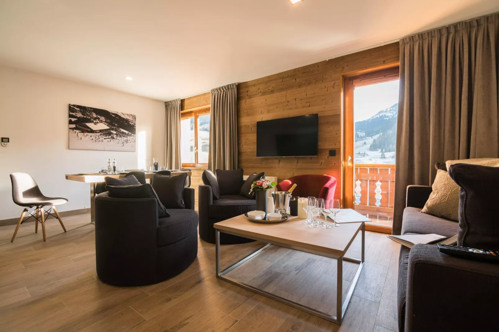 Les Portes de Megève 2 - Woonkamer