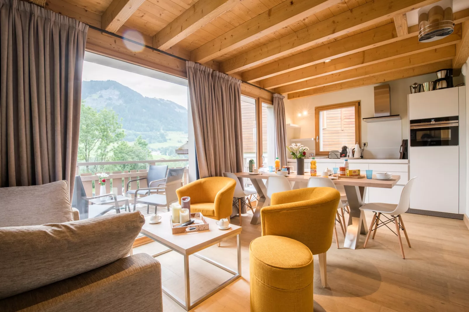 Les Portes de Megève 14 - Woonkamer