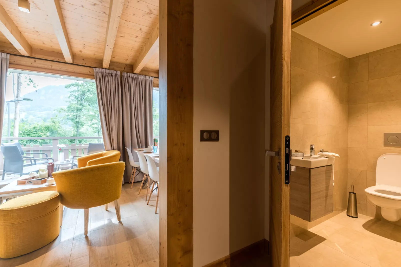 Les Portes de Megève 14 - Woonkamer