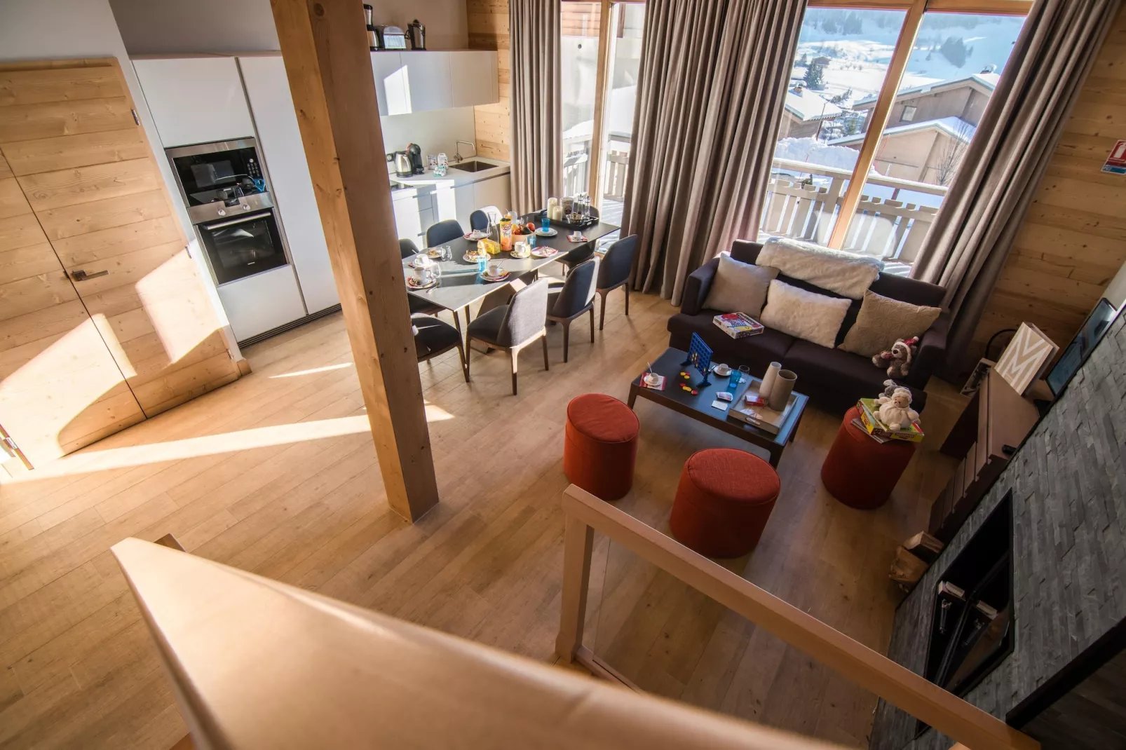 Les Portes de Megève 14 - Woonkamer