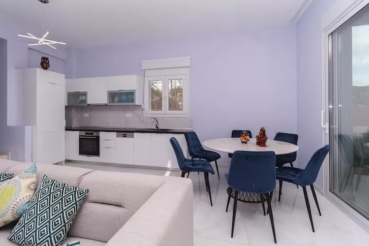 Acrotel Porto Brava Luxury Villas Ormos Panagias 4 bedroom villa 2 - 8 pax - Eetkamer