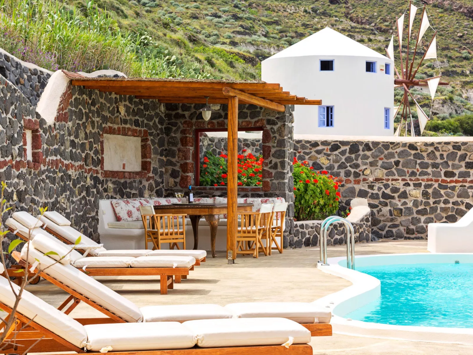 Mit Privatpool für 5 Personen ca. 85 m&sup2; in Santorini, Ägäis (Santorin) - Buiten