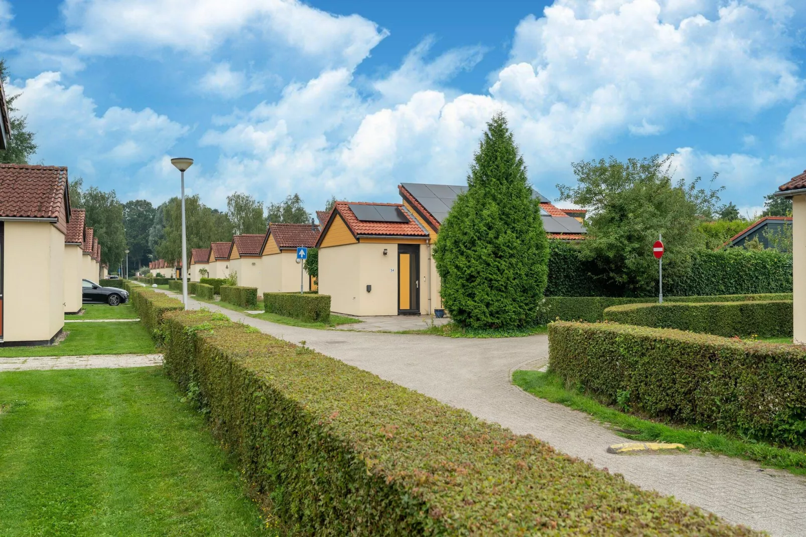 Gelijkvloerse vakantiewoning 6 pax property nr 55-Uitzicht zomer