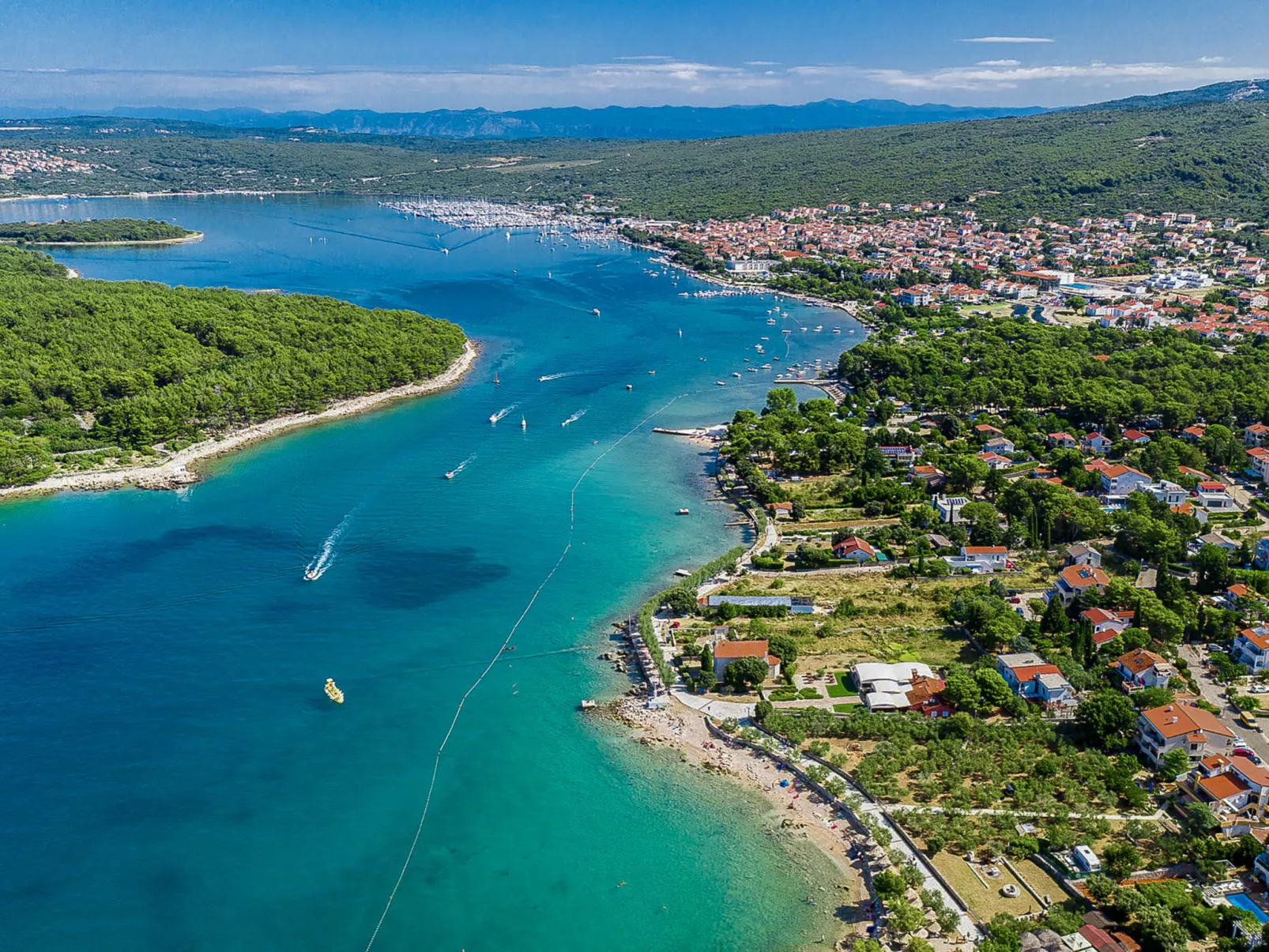 Für 4 Personen ca. 75 m&sup2; in Punat, Adriaküs - Omgeving