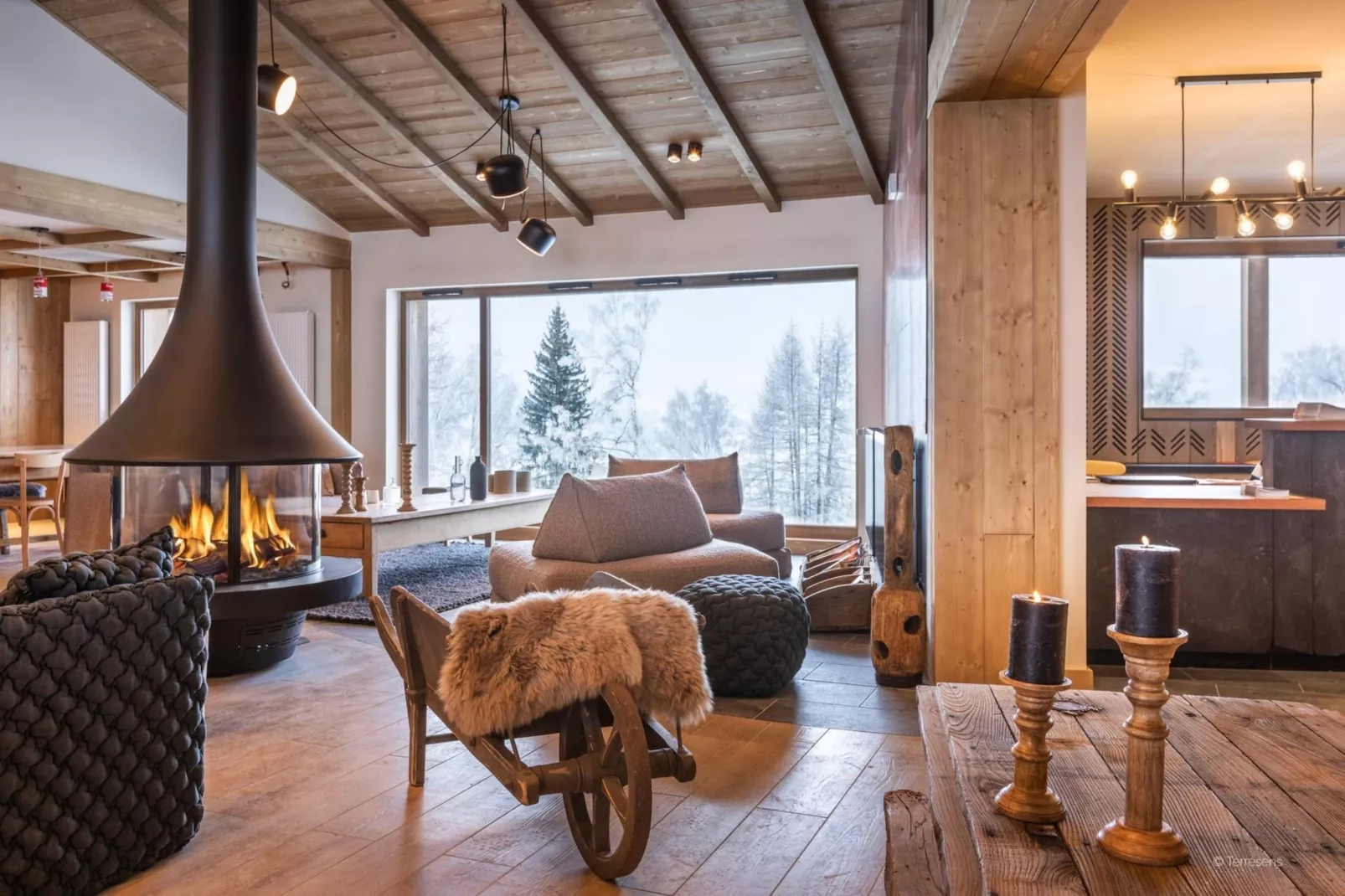 Les Chalets Du Cocoon - Woonkamer