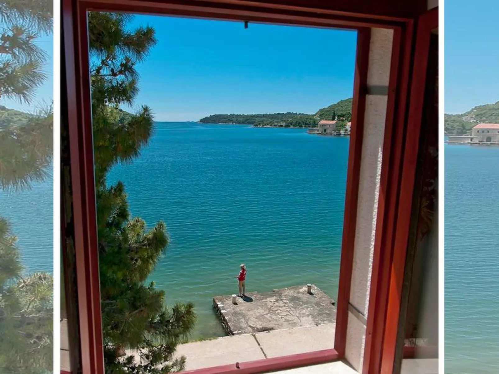 Privatzimmer im Schloss Seefront Zamagna, Mali Zaton NO. 8 - Buiten