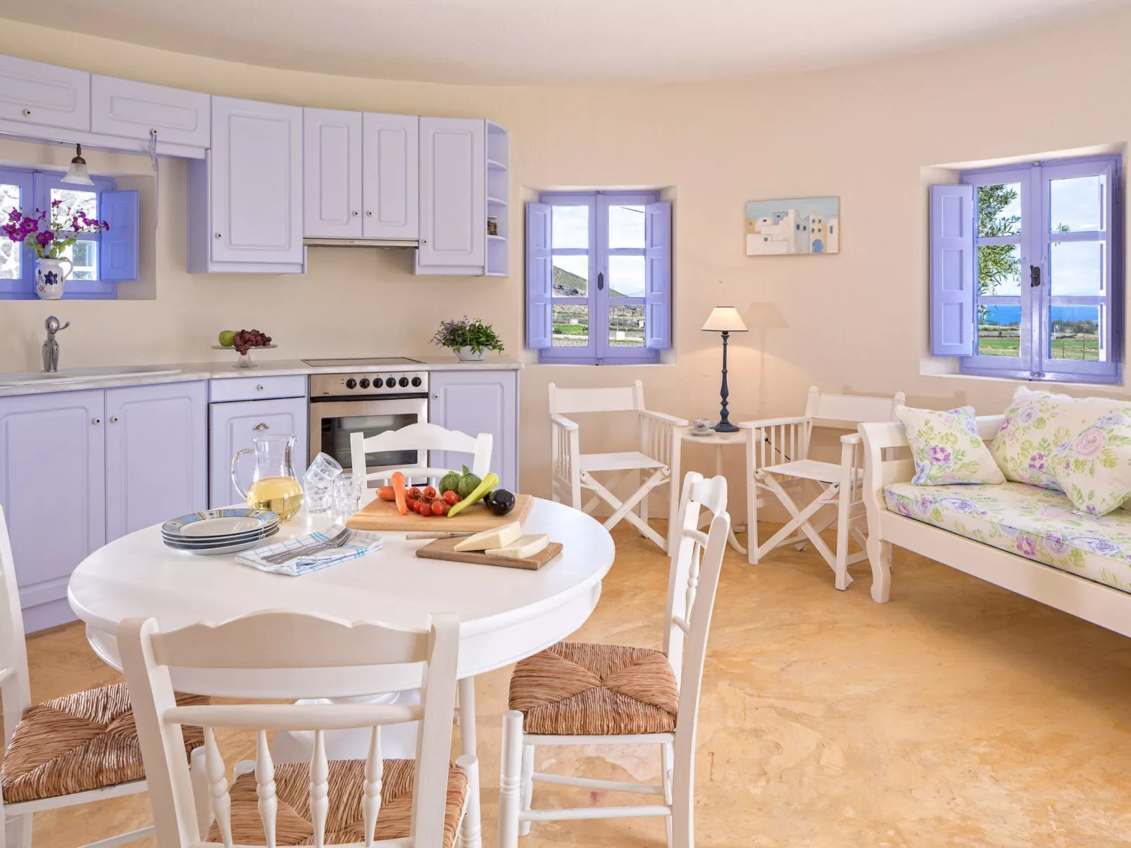 Mit Privatpool für 5 Personen ca. 90 m&sup2; in Santorini, Ägäis (Santorin) - Binnen