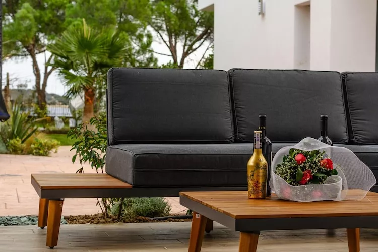 Acrotel Porto Brava Luxury Villas Ormos Panagias 3-bedroom villa 2 - 6 pax - Woonkamer