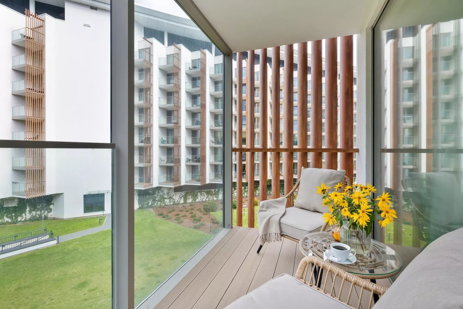 Apartament PINEA Grunwaldzka 82A-213 - Terrasbalkon