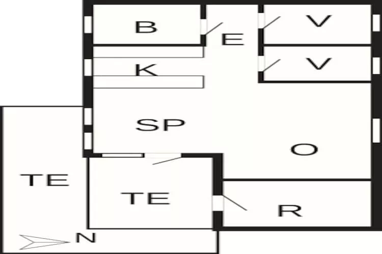 4 persoons vakantie huis in Læsø-By Traum - Plattegrond