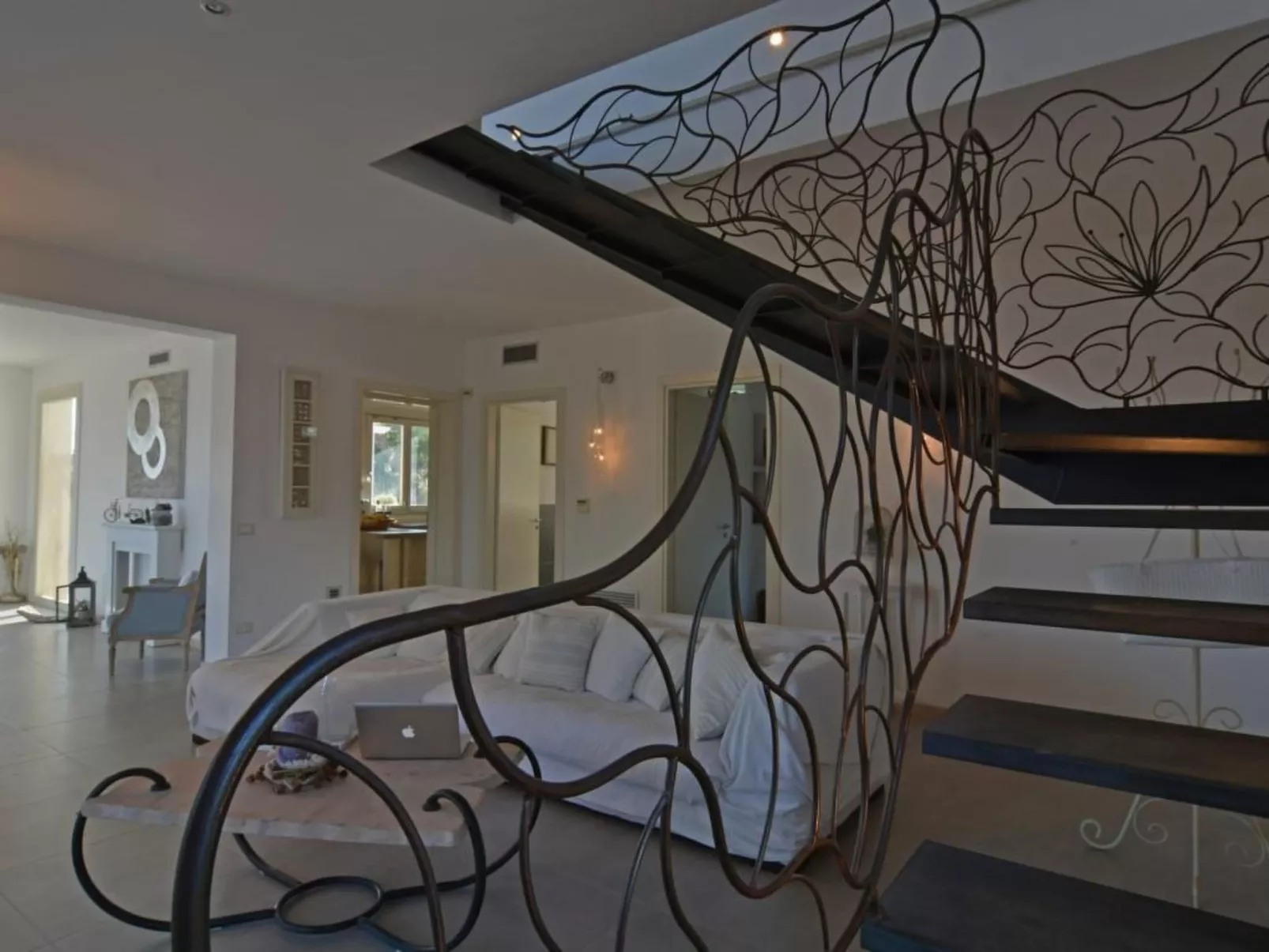 Moderne Ferienvilla bei Noto mit Meerblick und privatem Pool - Binnen