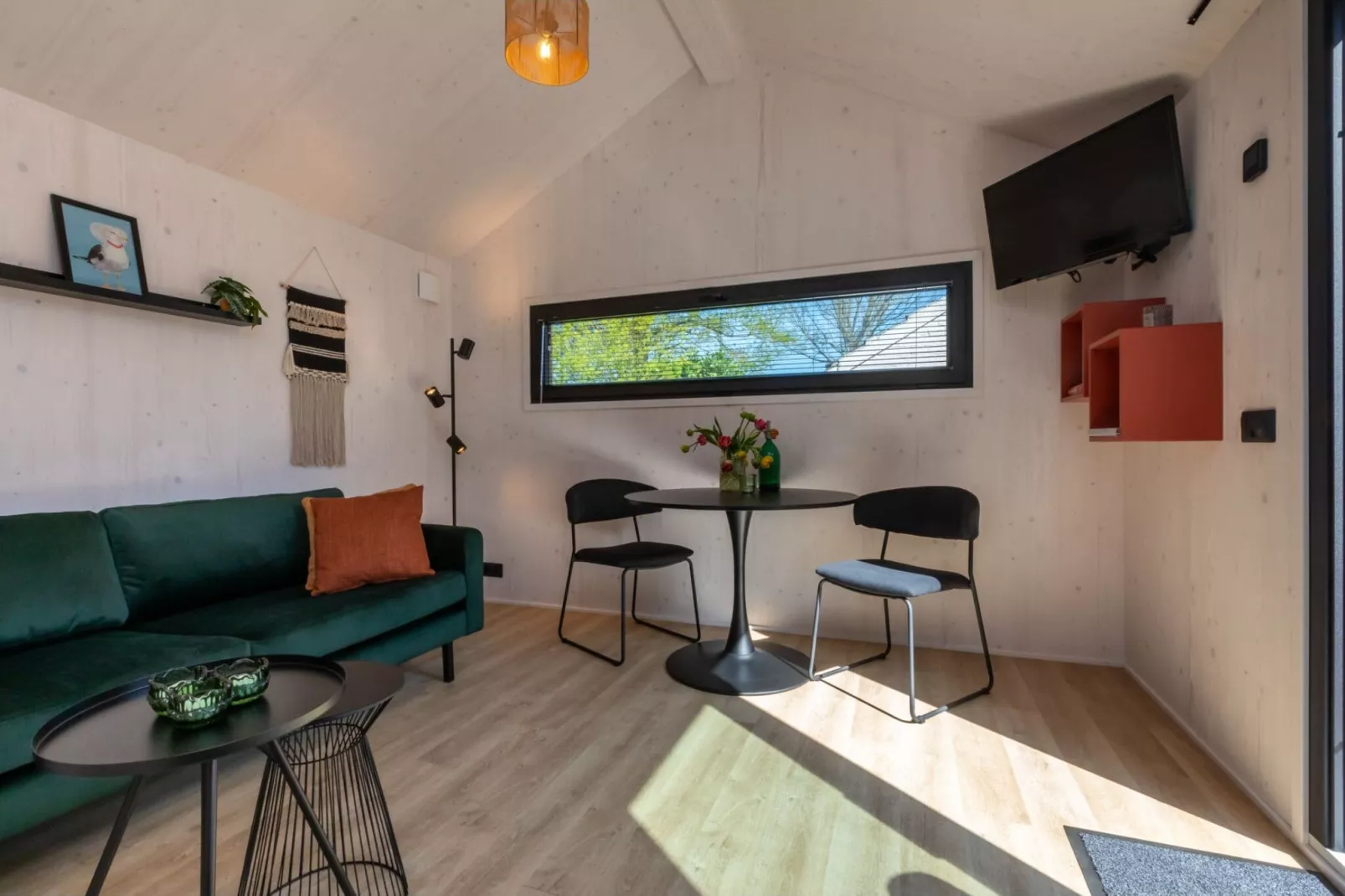 Tinyhouse La Mouette-Woonkamer