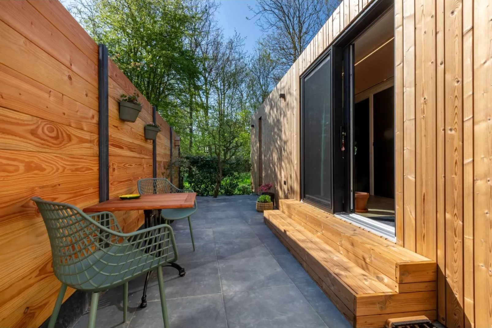 Tinyhouse La Mouette-Terrasbalkon