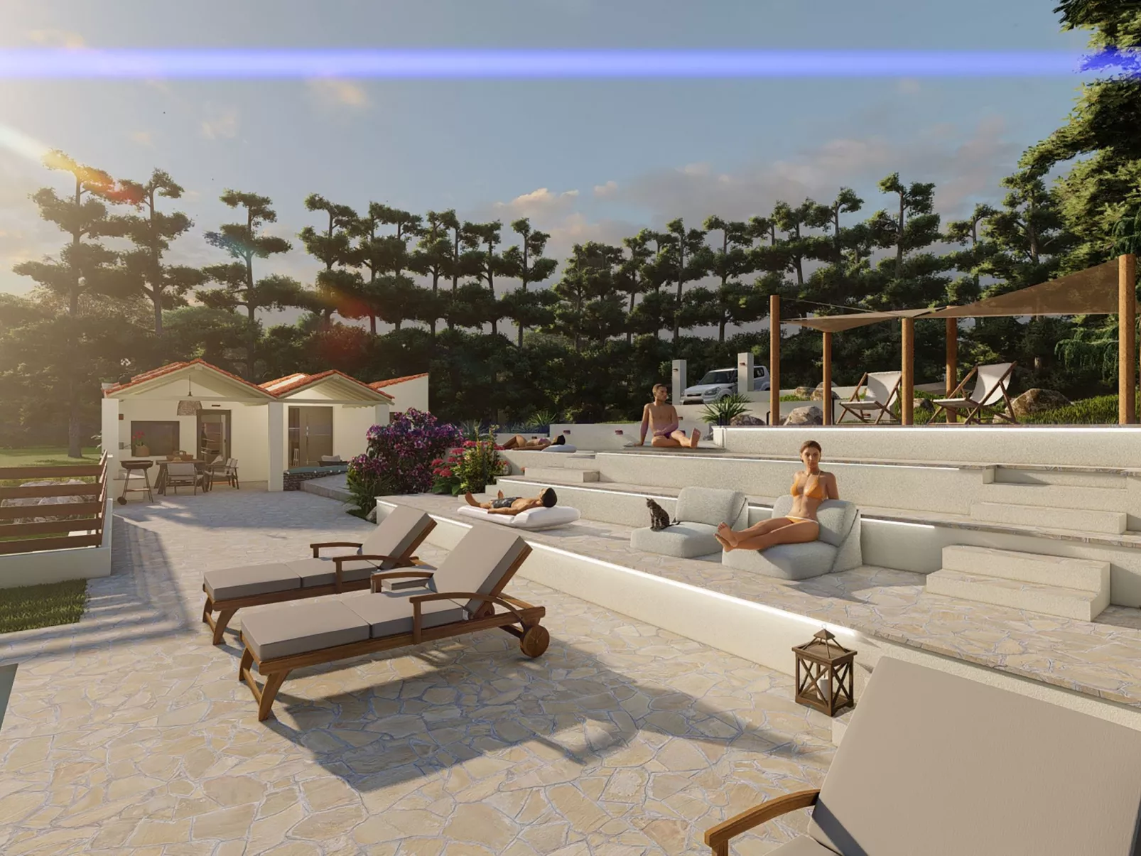 Villa Pine Trees bei Kardous, Skopelos Privater Pool - Buiten