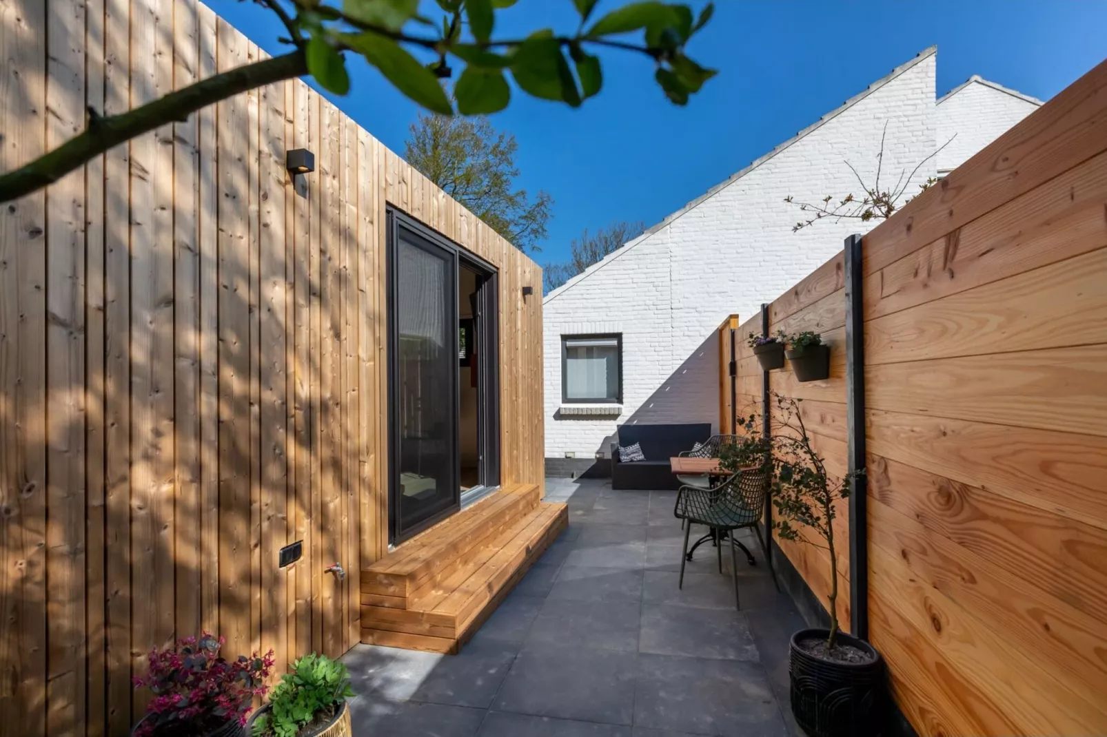 Tinyhouse La Mouette-Terrasbalkon