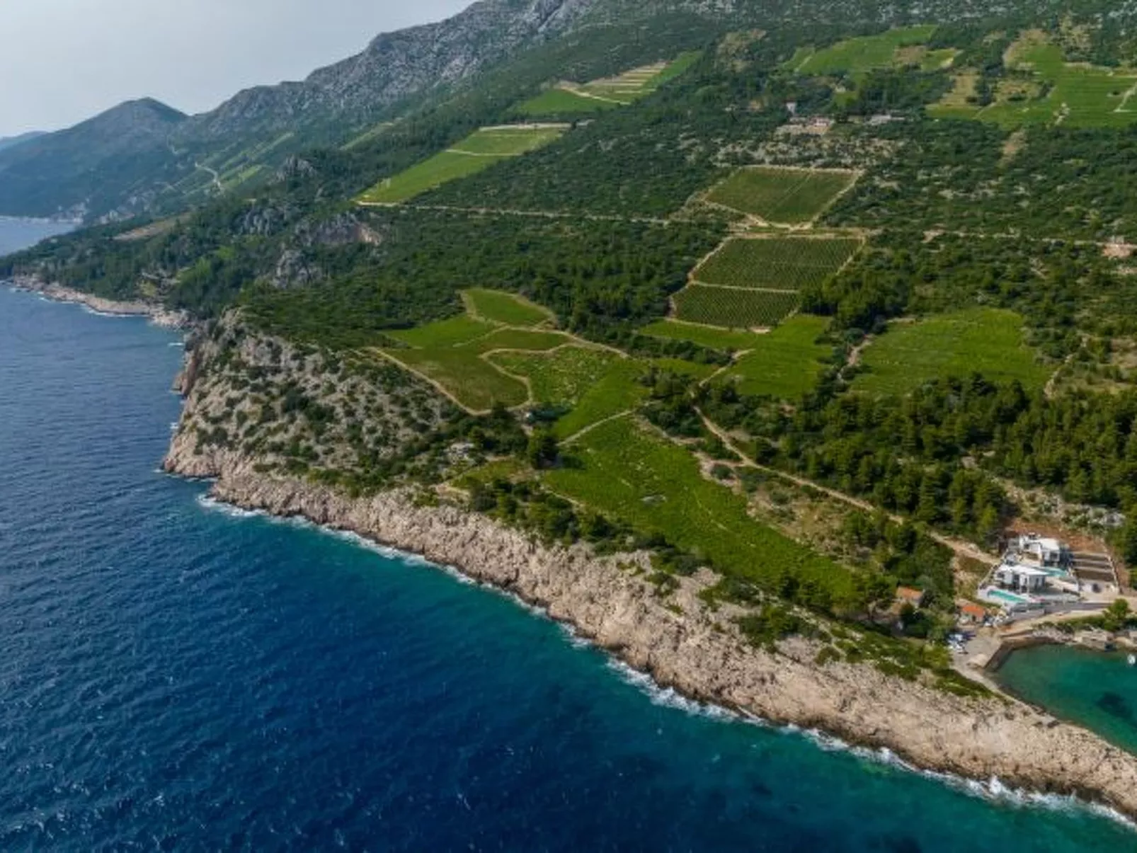 Beachfront villa Luce with seaview and pool - Buiten