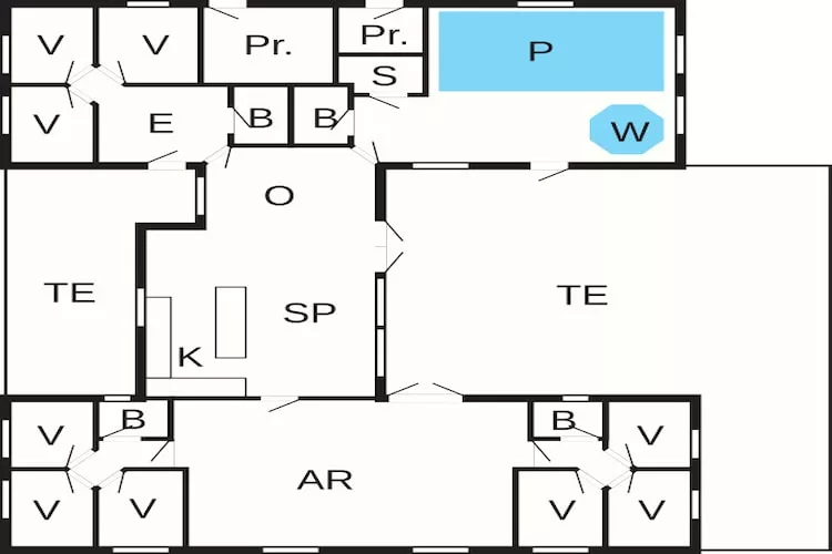 24 persoons vakantie huis in Hasselberg - Plattegrond