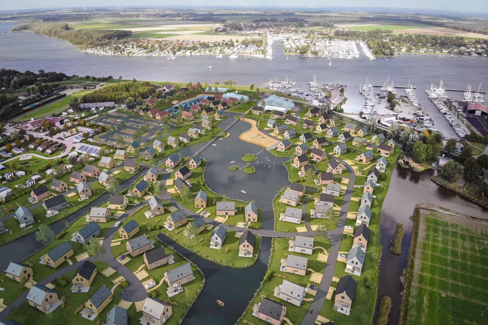 Park Veerse Kreek 2-Gebieden zomer 1km