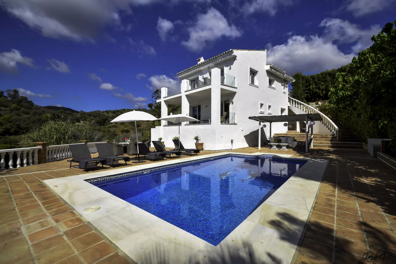 Tranquil Villa with Sea Views & Heated Pool! - Buitenlucht