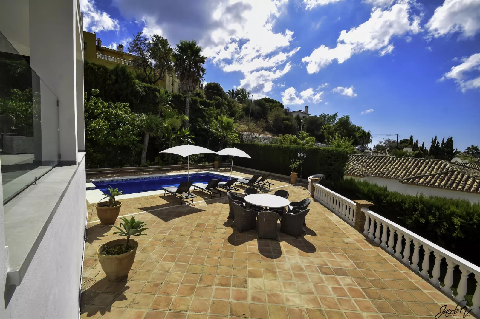 Tranquil Villa with Sea Views & Heated Pool! - Terras