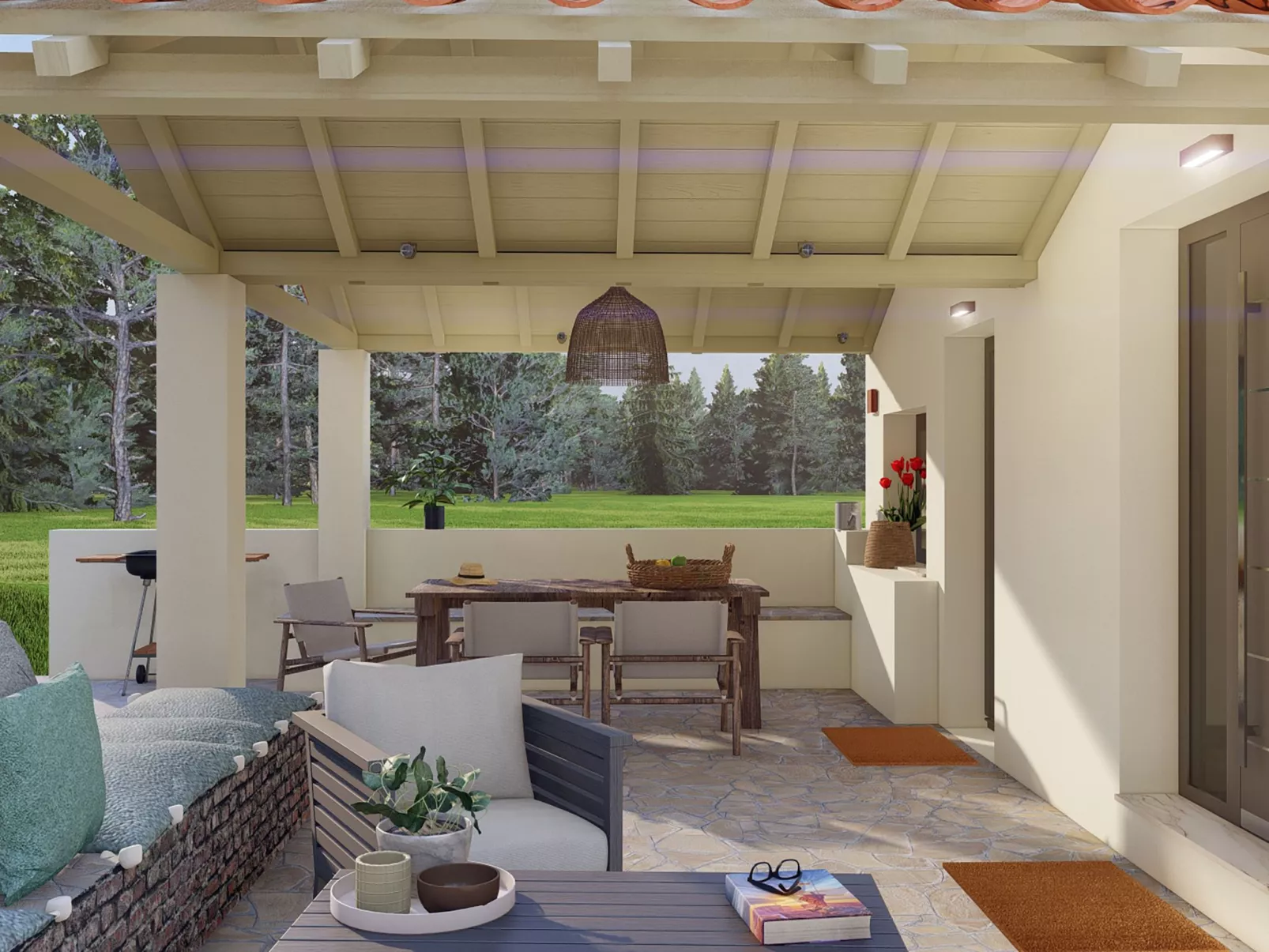 Villa Pine Trees bei Kardous, Skopelos Privater Pool - Binnen