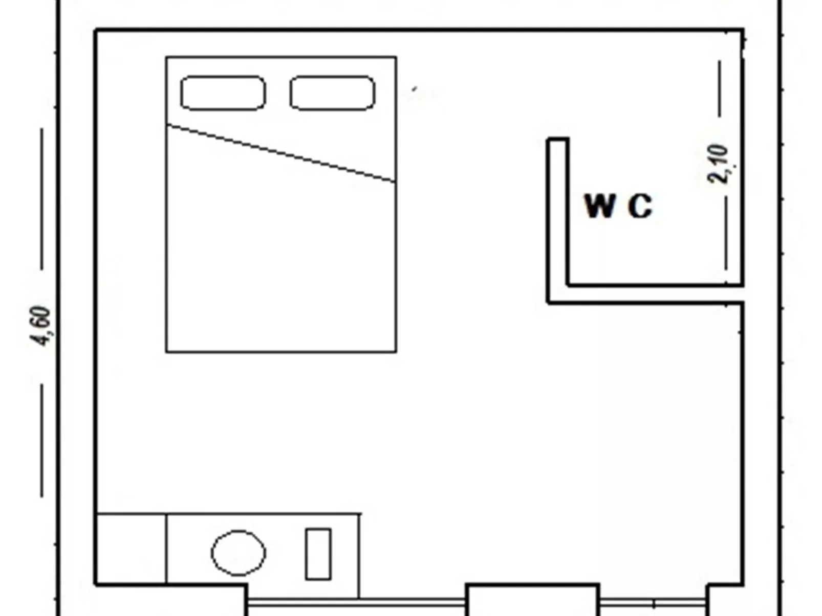 Giniusa' Studio mit Whirlpool-Badewanne - Binnen