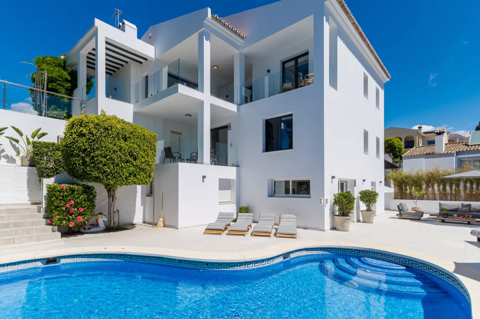 Elegant Villa with sea Views & Pool Marbella - Buitenlucht