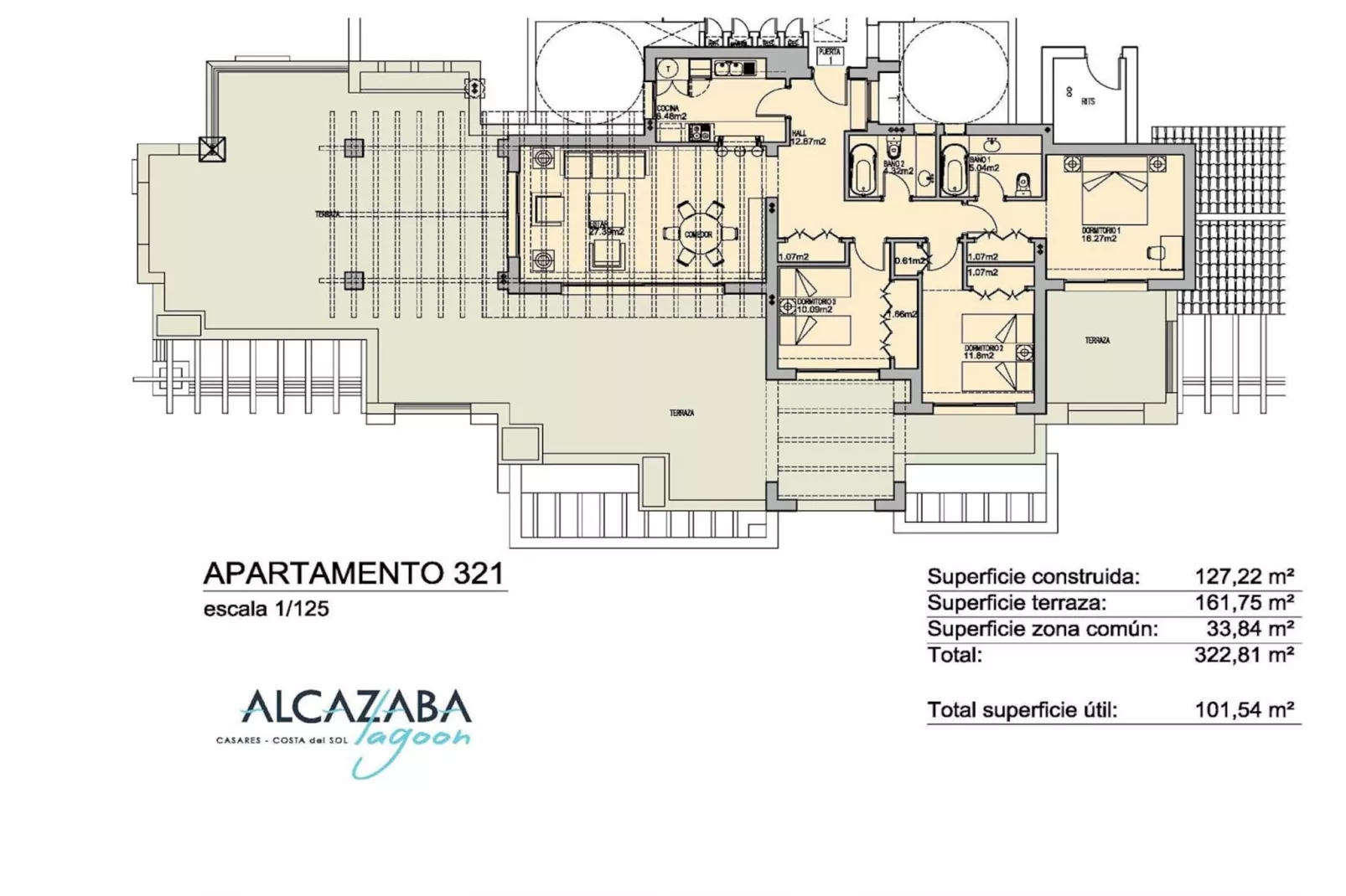 Exclusive 3-bed Penthouse Alcazaba Lagoon (321) - Plattegrond