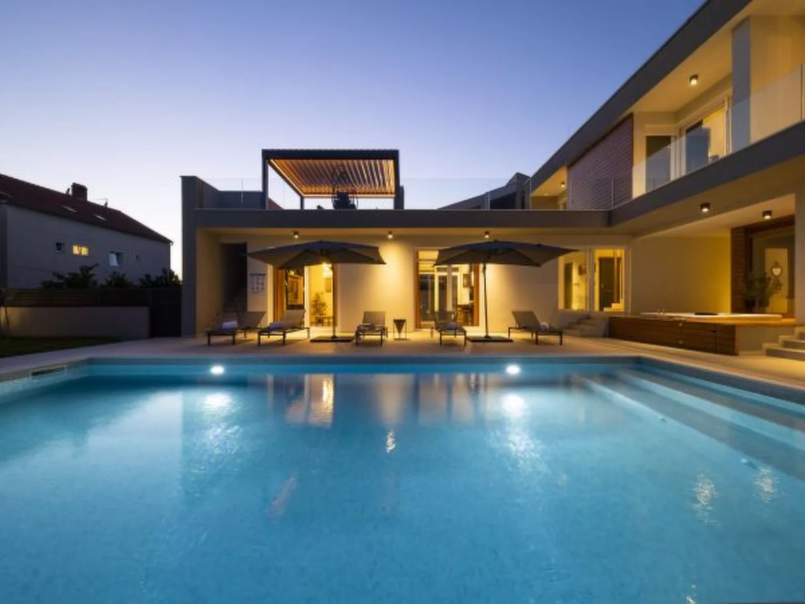 Luxury villa Mary Lou with pool and spa area - Image-tags.info